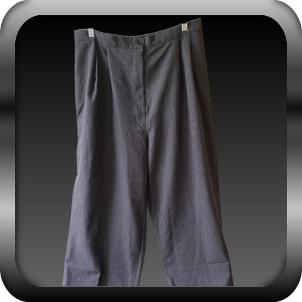 Women's Pleated Gray Dress Pants